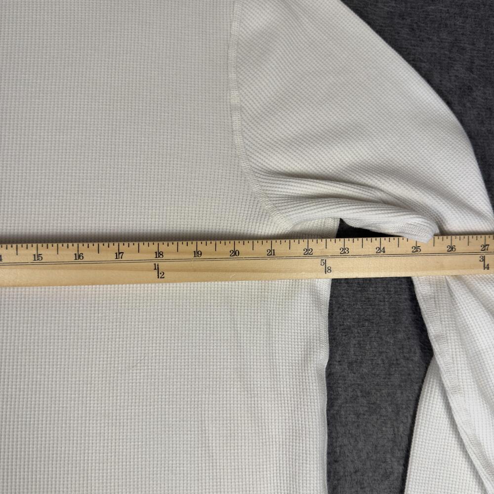 Vuori Shirt Mens XL White Long Sleeve Waffle Thermal Crewneck Base Layer V176 - Picture 8 of 10